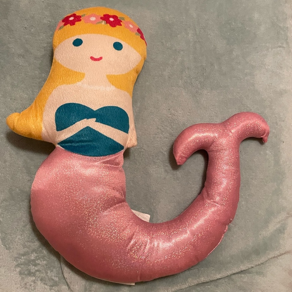 Mermaid throw pillow